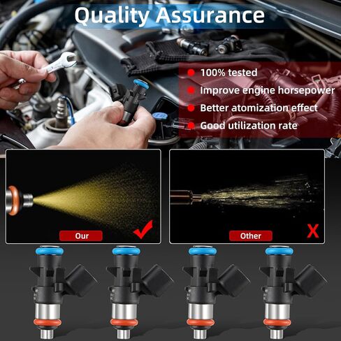 Koolertron 8PCS Fuel Injectors for Ford E150 E250 E350 E450 F150 F250 F350 Excursion Expedition MUSTANG, for Lincoln Navigator Town Car, for Mercury Cougar Grand Marquis, 4.6-5.8 V8 0280150943 FJ713 in Saudi Arabia