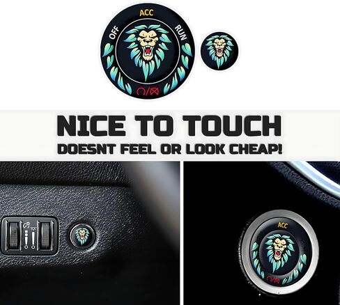 TOOLEPIC Push Start Button Cover for Dodge Challenger Charger Durango Accessories 2015-2024, Push to Start Ignition Kit Cover Emblem Badge- Baby Let's Go Stylish Design-Car Decor Stickers-Red in Kuwait