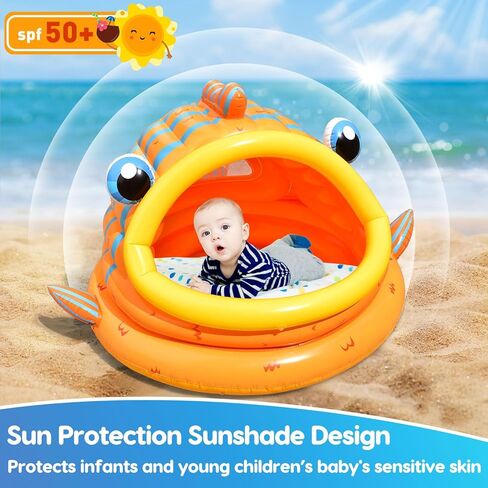 ألعاب ممتعة صغيرة قابلة للنفخ، حمام سباحة للأطفال مع مظلة للحوت، حمام سباحة قابل للنفخ للأطفال، حمام سباحة مع خيمة شاطئ للأطفال، حمام سباحة قابل للنفخ لحمام السباحة على الشاطئ وحفلات أعياد الميلاد الصيفية in Kuwait