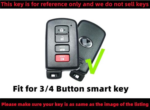 TPU Key Fob Cover Compatible with 2012-2019 Toyota Avalon Camry Corolla Highlander RAV4 (Black/Green) in Kuwait