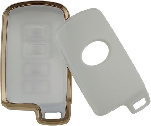 TPU Key Fob Cover Compatible with 2012-2019 Toyota Avalon Camry Corolla Highlander RAV4 (Black/Green) in Kuwait