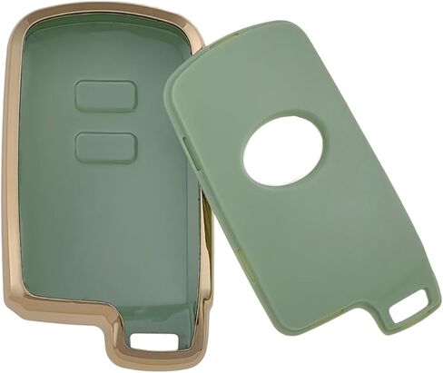 TPU Key Fob Cover Compatible with 2012-2019 Toyota Avalon Camry Corolla Highlander RAV4 (Black/Green) in Kuwait