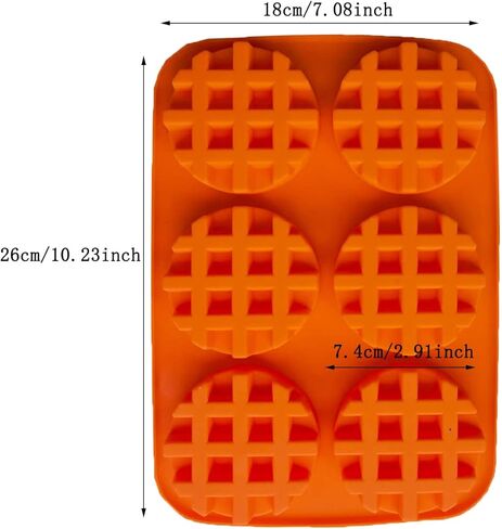 6 قالب سيليكون على شكل وافل دائري، قالب صابون مبتكر على شكل وافل، قوالب حلوى فرنسية على شكل وافل مقلدة ثلاثية الأبعاد، قوالب شوكولاتة وافل صناعية لحلوى طين الشمع والراتنج in Kuwait