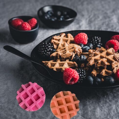6 قالب سيليكون على شكل وافل دائري، قالب صابون مبتكر على شكل وافل، قوالب حلوى فرنسية على شكل وافل مقلدة ثلاثية الأبعاد، قوالب شوكولاتة وافل صناعية لحلوى طين الشمع والراتنج in Kuwait