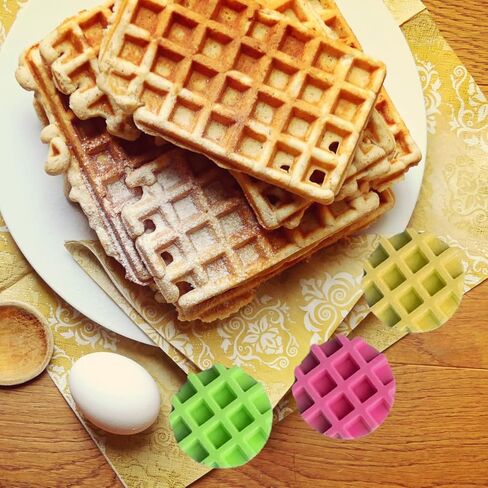 6 قالب سيليكون على شكل وافل دائري، قالب صابون مبتكر على شكل وافل، قوالب حلوى فرنسية على شكل وافل مقلدة ثلاثية الأبعاد، قوالب شوكولاتة وافل صناعية لحلوى طين الشمع والراتنج in Kuwait