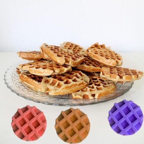 6 قالب سيليكون على شكل وافل دائري، قالب صابون مبتكر على شكل وافل، قوالب حلوى فرنسية على شكل وافل مقلدة ثلاثية الأبعاد، قوالب شوكولاتة وافل صناعية لحلوى طين الشمع والراتنج in Kuwait
