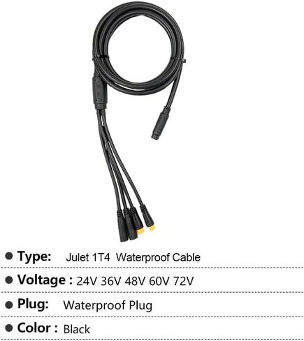 Electric Bike JULET 8 PinWaterproof 1T4 Cable Extension Cable Motor Ebrake Throttle Display 1 to 4 2Pin 3Pin 5Pin ​Ebike Conversion Kit in Saudi Arabia