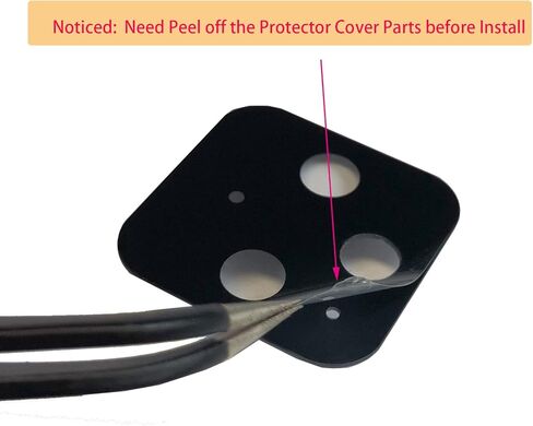 (حزمة من مجموعتين) أجزاء عدسة بديلة للغطاء الزجاجي للكاميرا الخلفية Pixel 5 لهاتف Google Pixel 5 2020 6.0 بوصة - لون أسود (لا يناسب إصدار Pixel 5A) in Kuwait