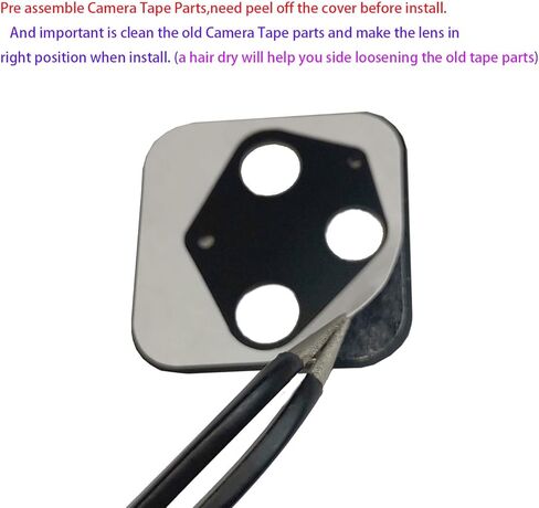 (حزمة من مجموعتين) أجزاء عدسة بديلة للغطاء الزجاجي للكاميرا الخلفية Pixel 5 لهاتف Google Pixel 5 2020 6.0 بوصة - لون أسود (لا يناسب إصدار Pixel 5A) in Kuwait