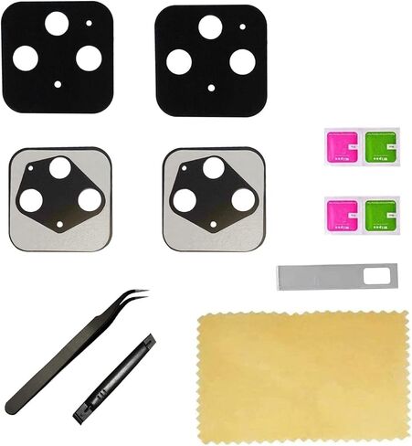 (حزمة من مجموعتين) أجزاء عدسة بديلة للغطاء الزجاجي للكاميرا الخلفية Pixel 5 لهاتف Google Pixel 5 2020 6.0 بوصة - لون أسود (لا يناسب إصدار Pixel 5A) in Kuwait