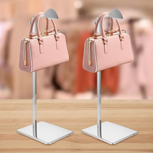 3 Pack Purse Display Stand Sliver Stainless Steel Handbag Display Stand with Adjustable Height, Handbag Holder Stand for Home, Store, Boutique, Counter in Saudi Arabia