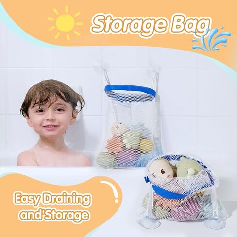 Mold Free Bath Toys for Kids Ages 1-3, 14PCS Bath Tub Toys with Floating Boats&Animals and Suction Cups Bath Toys, Bath Toys for Kids Ages 4-8, Eco-Friendly Non Toxic Water Table Toys Shower Toys in Saudi Arabia