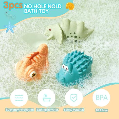 Mold Free Bath Toys for Kids Ages 1-3, 14PCS Bath Tub Toys with Floating Boats&Animals and Suction Cups Bath Toys, Bath Toys for Kids Ages 4-8, Eco-Friendly Non Toxic Water Table Toys Shower Toys in Saudi Arabia