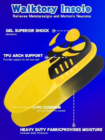 Plantar Fasciitis Relief Shoe Insoles,Arch Support Insoles,Running Athletic Gel Shoe Inserts,for Flat Feet,Pronation,Heel&Foot Pain in Saudi Arabia