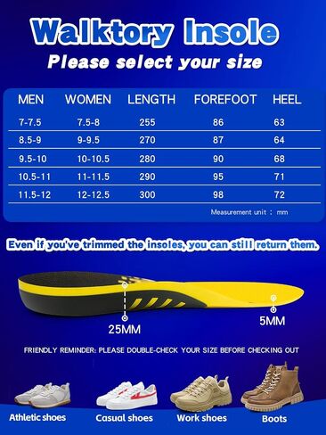 Plantar Fasciitis Relief Shoe Insoles,Arch Support Insoles,Running Athletic Gel Shoe Inserts,for Flat Feet,Pronation,Heel&Foot Pain in Saudi Arabia