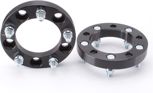 4pcs Wheel Spacers 1" Thick 5x5.5 (5X139.7) Bolt Pattern with 1/2" Studs for Dodge Ram 1500, Ford F100 F150 E100 E150 Bronco, Jeep CJ3 CJ5 CJ6 CJ7 Scrambler Black in Saudi Arabia