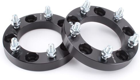 4pcs Wheel Spacers 1" Thick 5x5.5 (5X139.7) Bolt Pattern with 1/2" Studs for Dodge Ram 1500, Ford F100 F150 E100 E150 Bronco, Jeep CJ3 CJ5 CJ6 CJ7 Scrambler Black in Saudi Arabia