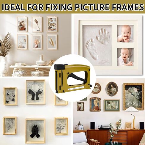 Picture Frame Stapler, Portable Point Driver Flexible Point Gun, Picture Framing with 1000 Points, Picture Frame Point Driver for Artist Framing Paintings and Pictures in Kuwait