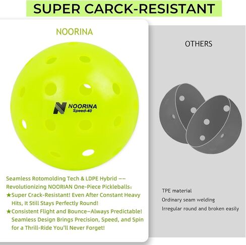 Pickleball Balls, Outdoor Pickleballs USAPA Approved, NO-Crack, Seamless Pickleballs, 6 or 12 Pack Pickle Balls with Pickleballs Bag in Saudi Arabia