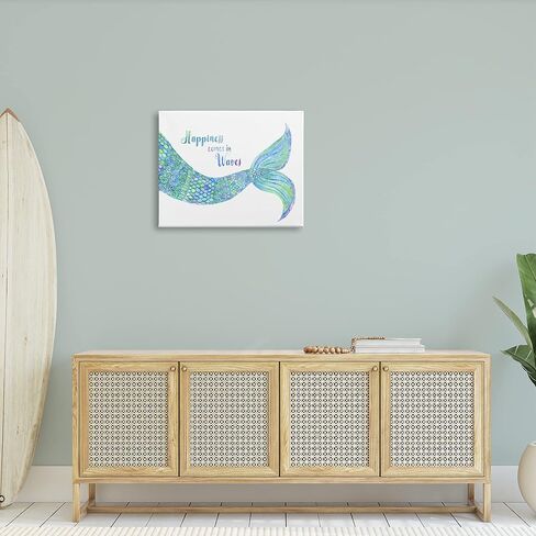 تأتي السعادة من شركة Stupell Industries في شكل أمواج مفصلة لمشاعر ذيل حورية البحر، من تصميم جاكي ديكر in Kuwait