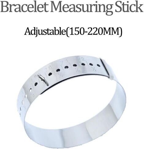 مياو يوان 2 قطعة سوار ذاتي الصنع مسطرة قياس صانع الخرز قياس المعصم قابل للتعديل أداة قياس معدنية حجم المعصم أداة قياس حجم السوار in Kuwait