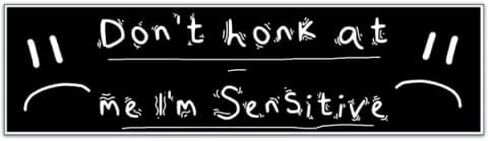 I'M SENSITIVE | Don't Honk at Me Sticker | Cute Kawaii Anime Car Decal | Waterproof Vehicle Sticker | Trucks SUV Motorcycle[01099] in Saudi Arabia