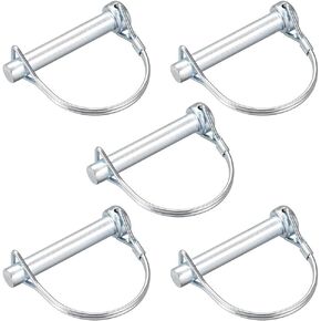 uxcell Shaft Locking Pin - 10mm x 60mm Coupler Pin for Farm Trailers Wagons Lawn Garden in Arch Round 5Pcs