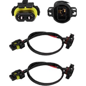 Wrangler JK Fog Light Wiring Harness Kit 5202 H16 to 9006 9005 HB3 Wiring Harness kit for Headlight Fog Lights Retrofit Work Use 2Pcs