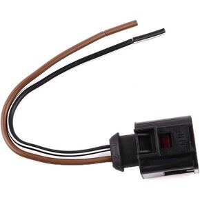Pigtail Plug Wiring Connector 2Pin 4D0971992 Compatible With VW Jetta Passat Golf Polo Bettle Tiguan Audi A1 A2 A3 A4/S4 A5/S5 A6 A7 A8/S8 Q3 Q7 Q8 R8 TT Seat Ibiza Skoda Fabia Octavia Superb