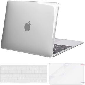 MOSISO Plastic Hard Shell Case & Keyboard Cover Skin & Screen Protector Compatible with MacBook 12 inch with Retina Display (Model A1534, Release 2017 2016 2015), Midnight Green