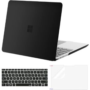 MOSISO Case Only Compatible with Microsoft Surface Laptop Go 3/2/1 12.4 inch 2023 2022 2020 Release (Models: 2013 & 1943), Protective Plastic Hard Shell&Keyboard Cover&Screen Protector, Emerald Green