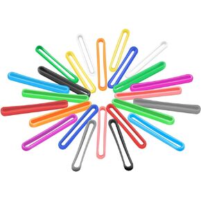 Coopay 60 Pieces Silicone Rubber Bands 3 Inches Colorful Elastic Rubber Wrapping Bands for Bundling Bills, Money, Books, Exercise, Crab Traps, Cooking, Wrapping, Boxes, Cards, Art Crafts, Home Office School Supplies