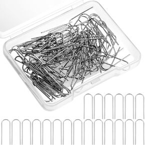 150Pcs High Temperature Nichrome Wire, 21 Gauge with Plastic Storage Box, Jump Rings for Jewelry Making, U Hanger Hook for DIY Pendant Ornament, Fusing Wire for Kiln Ceramic Wire Glass