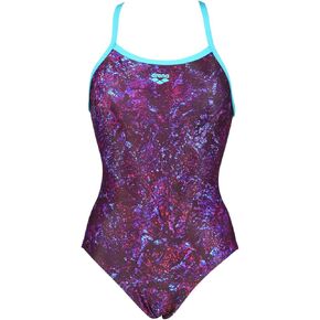 ARENA Women's Mountains Texture Light Drop Back MaxLife One Piece Swimsuit