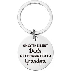Christmas Birthday Gifts for New Grandpa Only The Best Dads Get Promoted to Grandpa Keychain for First Time Grandpa Gifts for Papa Fathers Day Gift for First Time Grandpa