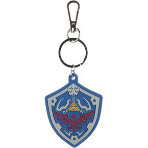 Bioworld Legend of Zelda Shield Crest PVC Rubber Keychain