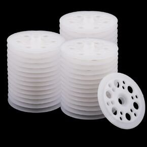 100pcs Plastic Flat Washers, 45mm Load Spreading Plastic Washers Polypropylene Washer Foam Board Washers for Screws for Fixing and Supporting Foam Insulation Panels