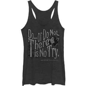 STAR WARS Girls' Yodaism Tri-Blend Racerback Layering Tank