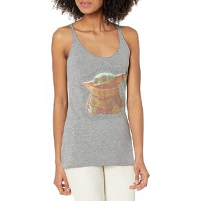 STAR WARS Girls' The Mandalorian Ball Thief Tri-Blend Racerback Layering Tank