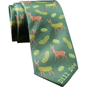 Crazy Dog T-Shirts Dill Doe Necktie Funny Neckties for Men Offensive Novelty Ties for Men