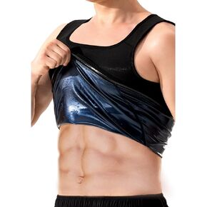 Portzon Sauna Shirt For Men Sauna Suit For Men Heat Trapping Pullover Sweat Enhancing Vest Sweat Compression Vest Shapewear