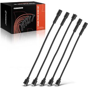 A-Premium Ignition Spark Plug Wires Set of 5 Compatible with Toyota Celica Corona Pickup Plymouth Horizon Fiat Brava Dodge Omni Renault R10 R16