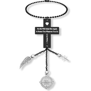 Bible Verse Hanging Ornaments Christian Rear View Mirror Hanging Accessories Scripture Religious Gift New Driver Gifts Inspirational Faith Gift for Men Women Christmas Birthday Easter Prayer Gift