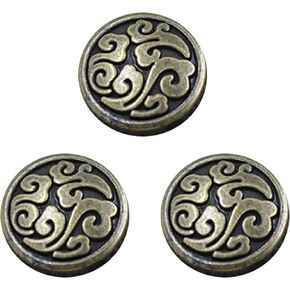 Duolai 30 قطعة من المحافظ السحابية الصينية الرجعية المصنوعة من الجلد أزرار Conchos المزخرفة بمسمار معدني برشام خلفي ملحقات منتجات جلدية ذاتية الصنع، برونزية in Kuwait