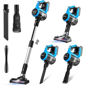 LIVOWALNY Cordless Vacuum Cleaner for Makita 18V Battery, 6 in 1 Lightweight Stick Vacuum with 2 Mode Suction, 250W Brushless Motor, 20Kpa Stick Cordless Vacuum for Hardwood Floor Pet