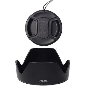 EW-73B Lens Hood & 67mm Lens Cap Compatible with Canon EF-S 17-85mm f/4-5.6 is USM Lens, EF-S 18-135mm f/3.5-5.6 is Lens (1+1 Pack)