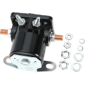 4 Terminal 12V DC Hot Rod Starter Solenoid Relay Heavy Duty Sw-3 For Ford For Jeep For Lincoln For Mercury Replace B-6A-11450A B6A-11002A B4TZ-11002-A C6AF C7AF C9AF C3912 2700006 2900550 SS581T