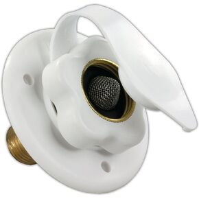 JR Products 160-85-A-26-A Polar White City Water Flange with 1/2" MPT