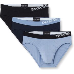 Emporio Armani Men's 3 Pack Soft Touch Eco Fiber Elastic Band Brief