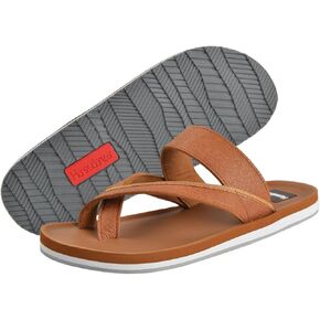 Harssidanzar Flip Flops For Mens,Classical Thong Footbed Sandals Lightweight Beach Sandals KM236US